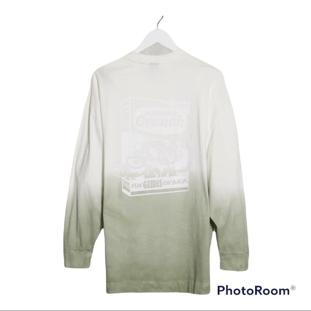 ASOS design COLLUSION cartoon print ombre long sleeve t-shirt